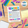 colorful printable teacher survival kit gift tag for teacher appreciation gift ideas from parents students or pto pta